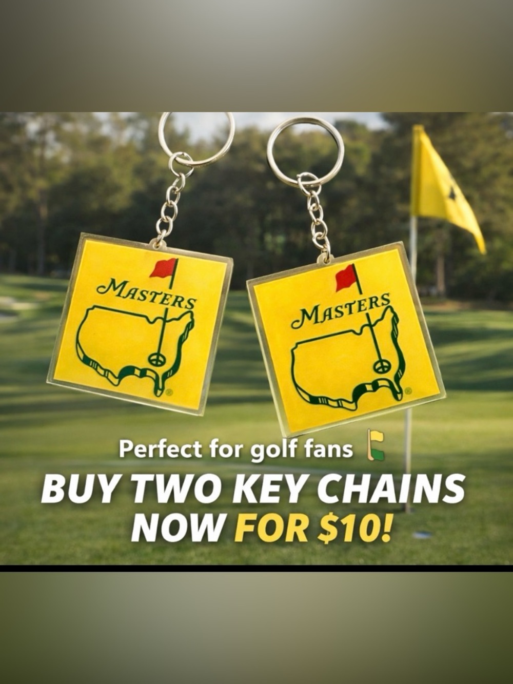 Two Masters Yellow and Red Keychains